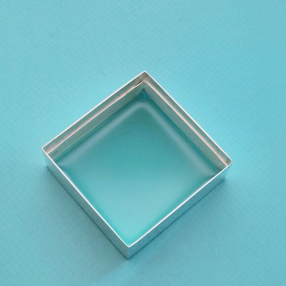 RARE Tiffany and Co.  Enamel Lid Interior Sterling Silver Square Keepsake Box - Picture 5 of 11